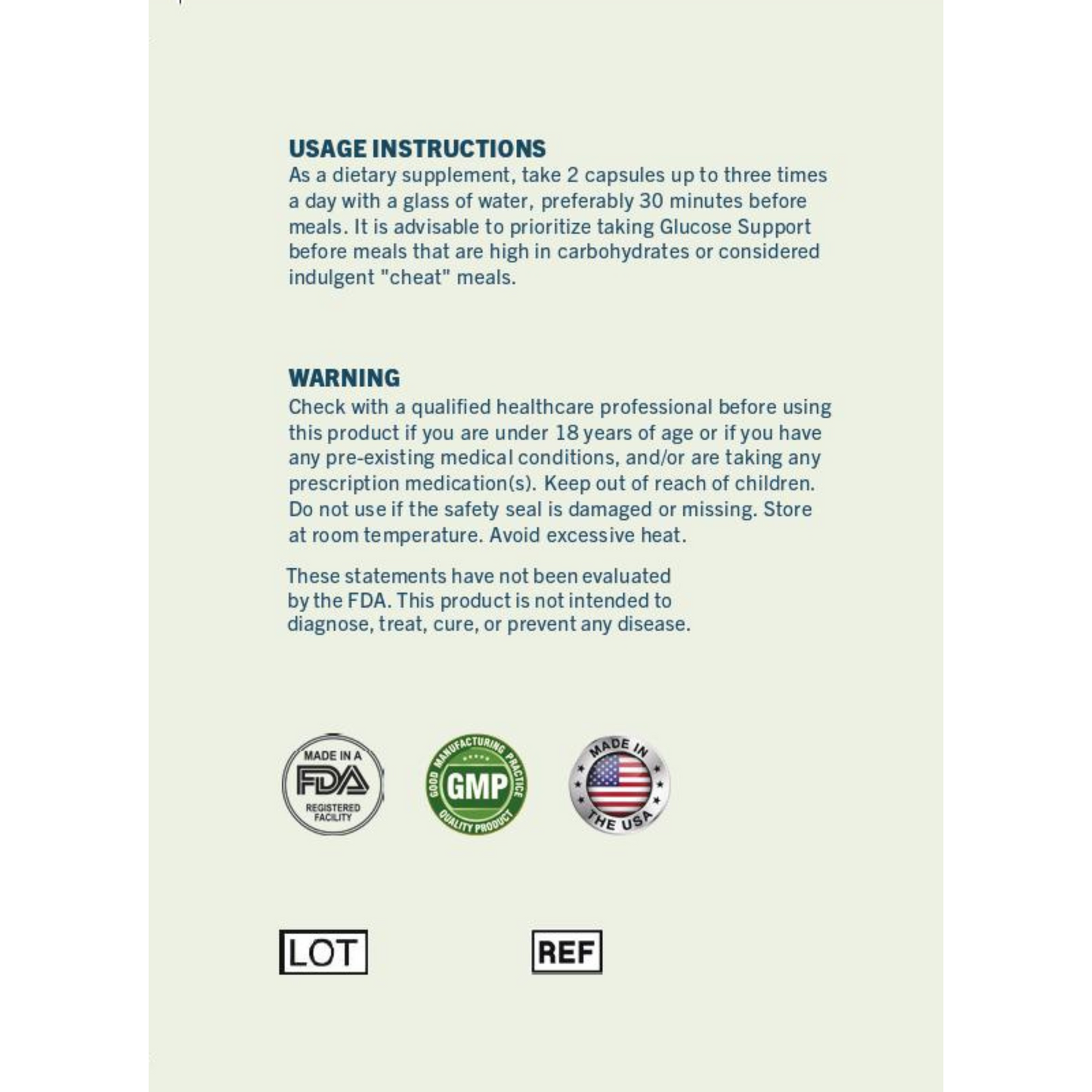 Usage instructions for Glucose Support for diabetes, prediabetes, weight loss, fat loss, keto diet, obesity, cravings.