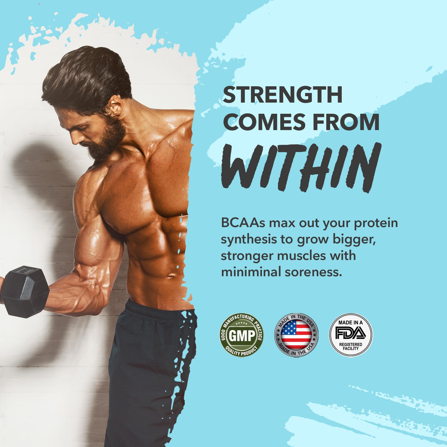 2:1:1 BCAA - VeraWella BCAAs max out your protein synthesis to grow bigger, stronger muscles with minimal soreness.